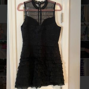Free People ruffle dress with button back closure